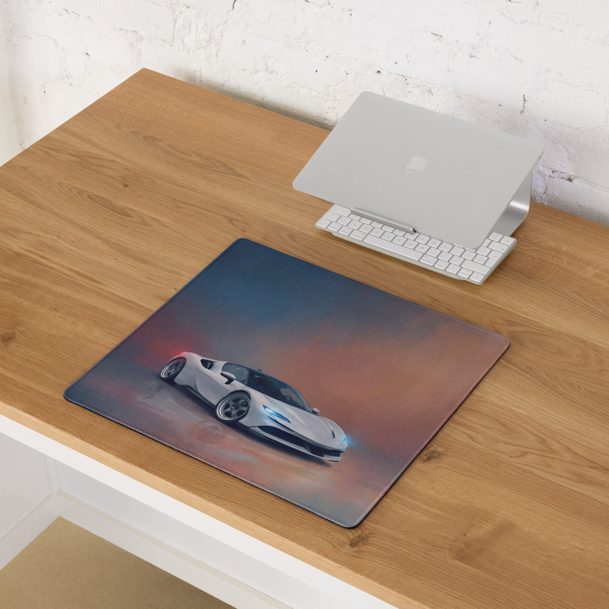 Ferrari SF90 Stradale Inspired Heavy-Duty Gaming Desk Mat – Non-Slip Rubber Base Mousepad