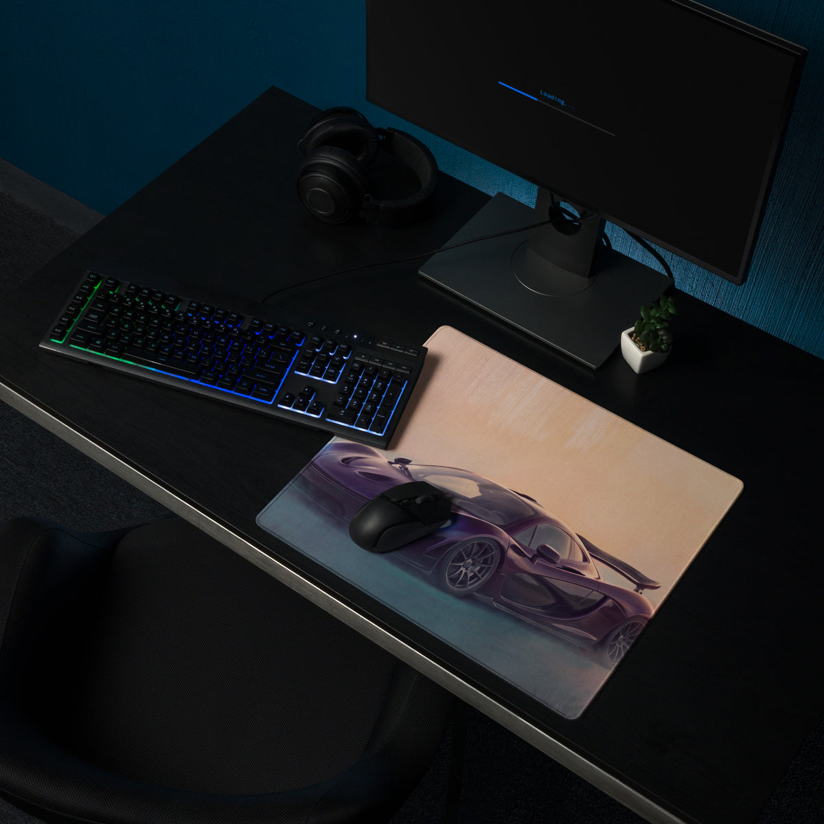 McLaren P1 Inspired Aesthetic Desk Mat – Non-Slip Rubber Base Gaming Mousepad