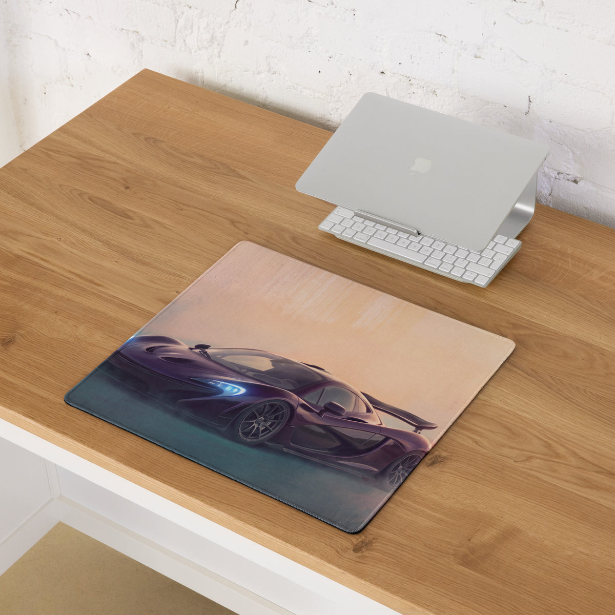 McLaren P1 Inspired Aesthetic Desk Mat – Non-Slip Rubber Base Gaming Mousepad