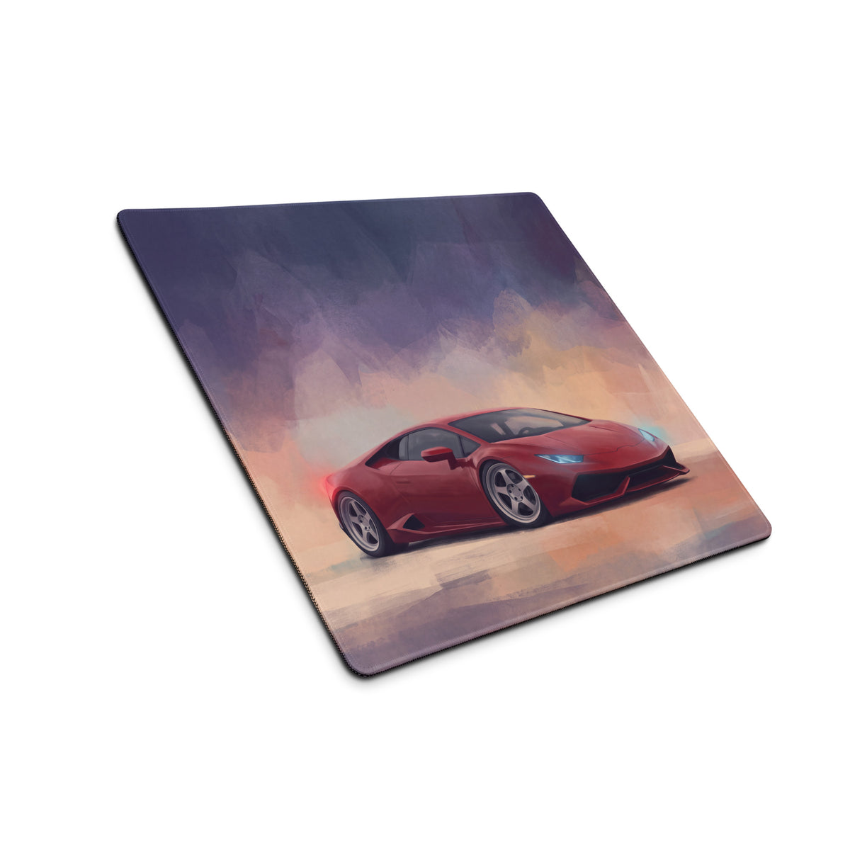 Lamborghini Huracán Inspired Rosso Edition Desk Mat – Stitched Edge Gaming Mousepad