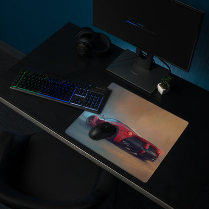 Ferrari LaFerrari Inspired Crimson Desk Mat – Non-Slip Base Gaming Mousepad