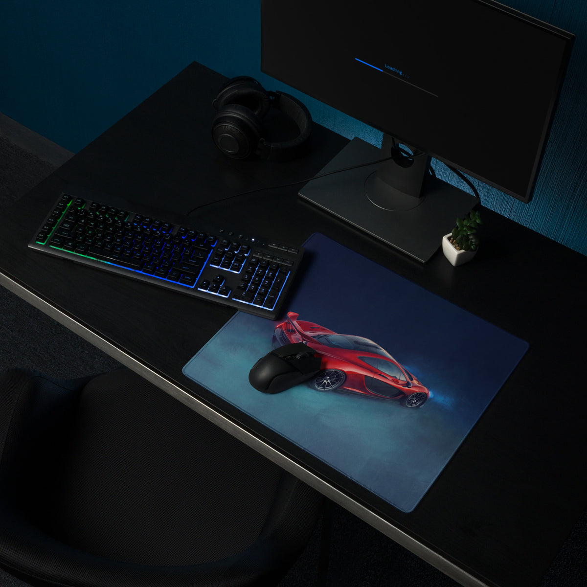 McLaren P1 Inspired Volcanic Red Desk Mat – Ultra-Smooth Cloth Gaming Mouse Pad