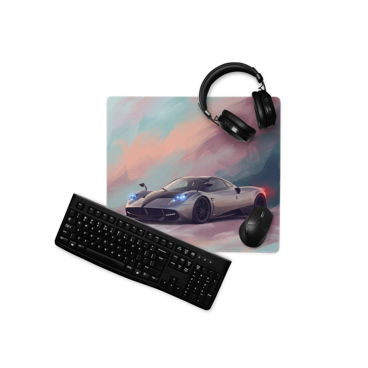 Pagani Huayra Inspired Hypercar Art Desk Mat – Ultra-Glide Cloth Gaming Mouse Pad