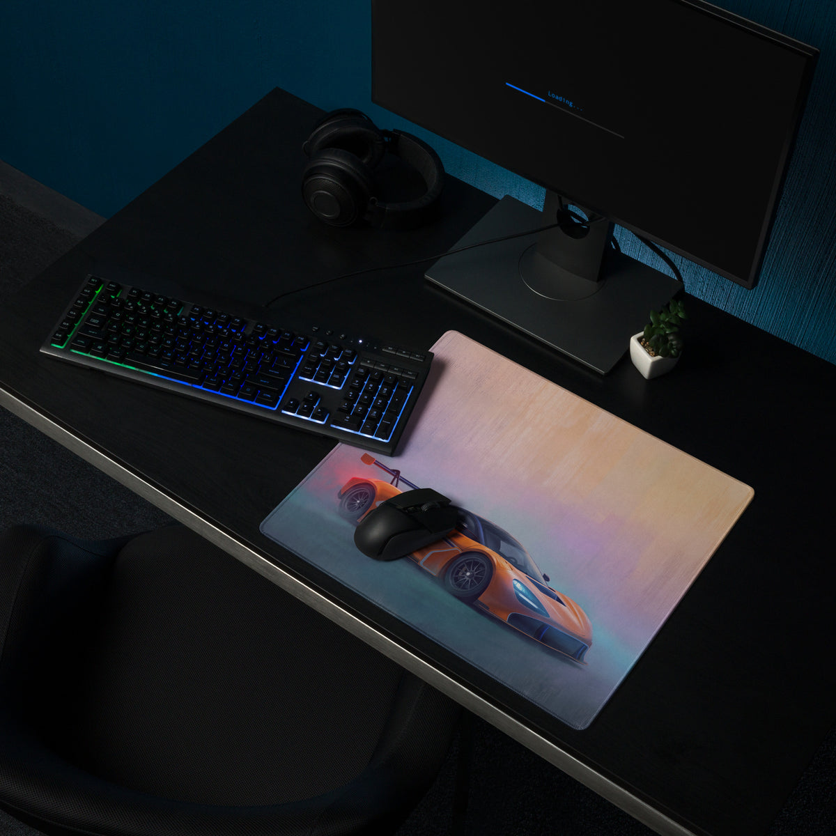 McLaren 720S GT3 Inspired Sunset Edition Desk Pad – Anti-Slip Rubber Setup Mousepad