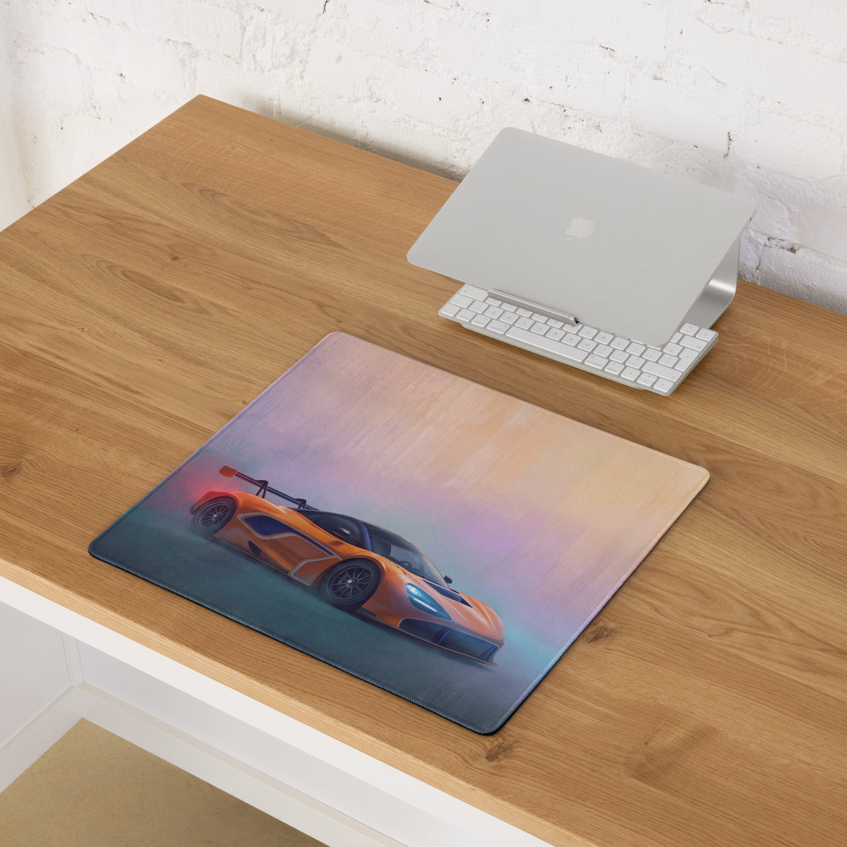 McLaren 720S GT3 Inspired Sunset Edition Desk Pad – Anti-Slip Rubber Setup Mousepad