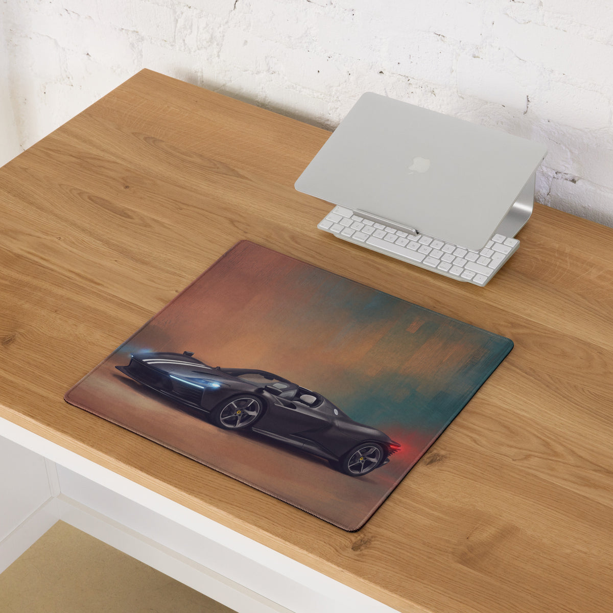 Ferrari Daytona SP3 Inspired Onyx Desk Mat – Premium Edge-Stitched PC Gaming Mousepad