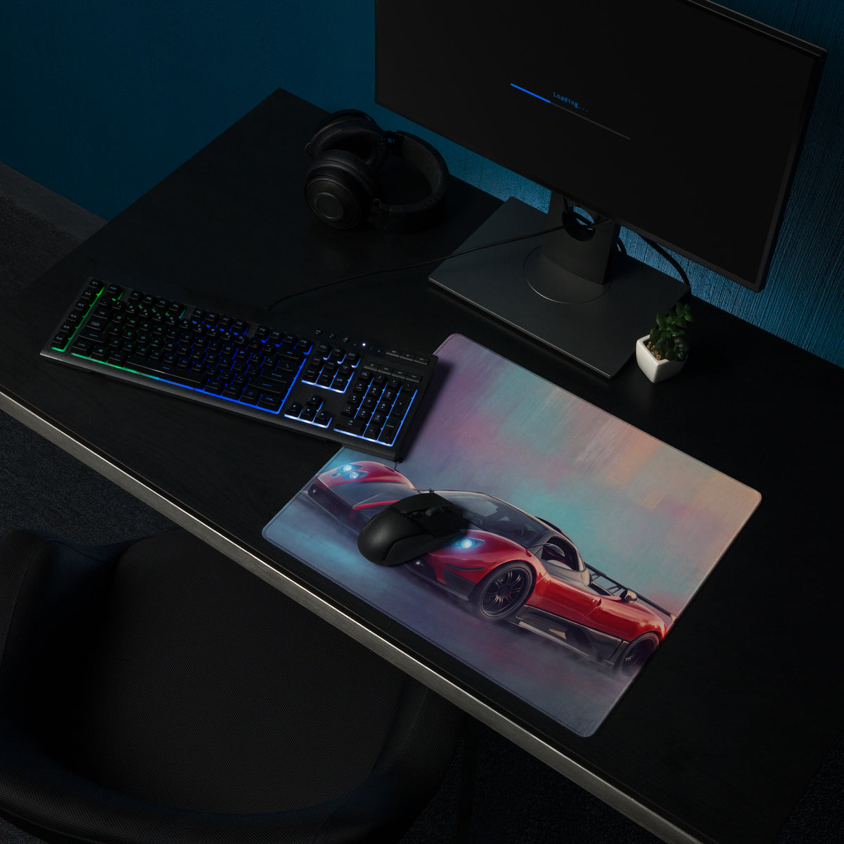 Pagani Zonda Inspired Rosso Edition Desk Mat – Premium Stitched Edge Gaming Mousepad
