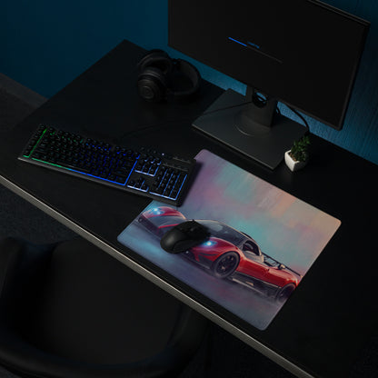 Pagani Zonda Inspired Rosso Edition Desk Mat – Premium Stitched Edge Gaming Mousepad