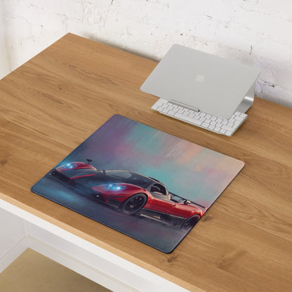Pagani Zonda Inspired Rosso Edition Desk Mat – Premium Stitched Edge Gaming Mousepad