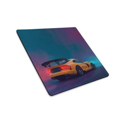 Dodge Viper ACR Inspired Yellow Edition Desk Mat – Non-Slip Rubber Gaming Mousepad