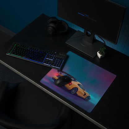 Dodge Viper ACR Inspired Yellow Edition Desk Mat – Non-Slip Rubber Gaming Mousepad