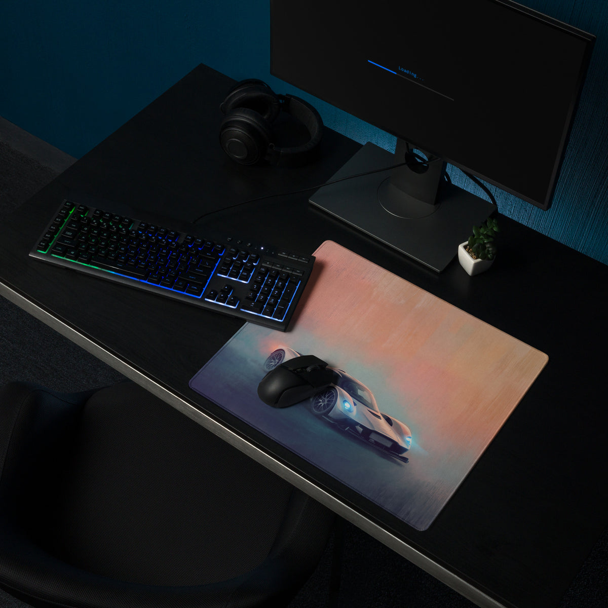 Aston Martin Valkyrie Inspired Silver Arrow Desk Mat – Ultra-Glide Cloth Setup Mousepad