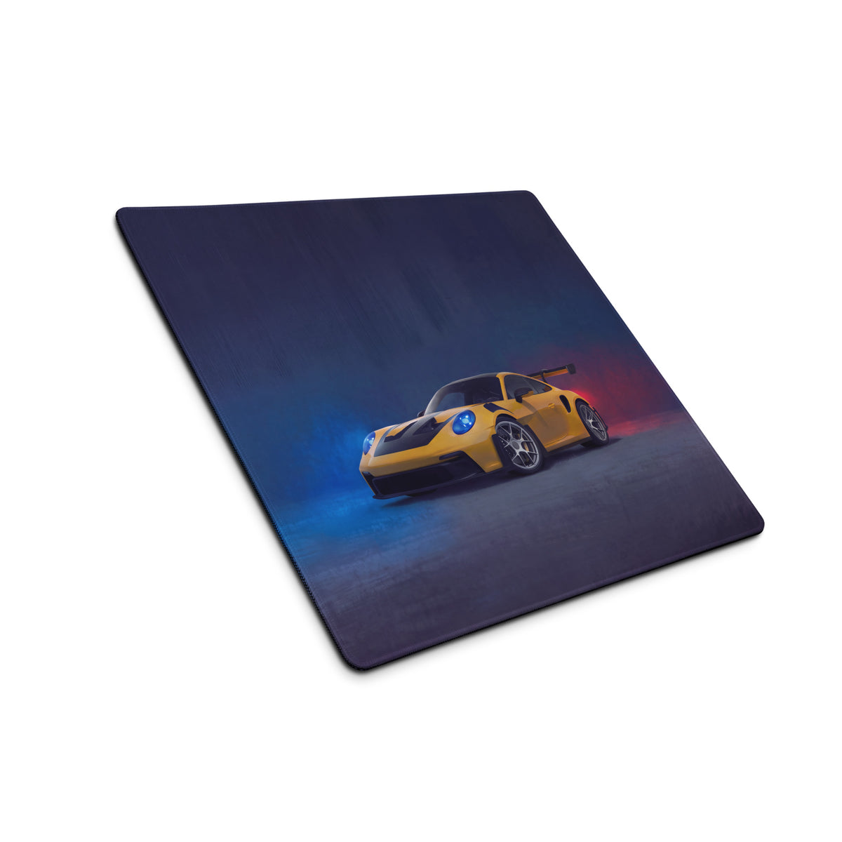 Porsche 911 GT3 RS Inspired Speed Yellow Desk Pad – Waterproof Edge-Stitched Mouse Mat