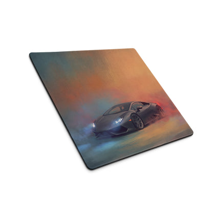 Lamborghini Huracán Inspired Shadow Edition Desk Mat – Heavy-Duty Rubber Base Mousepad