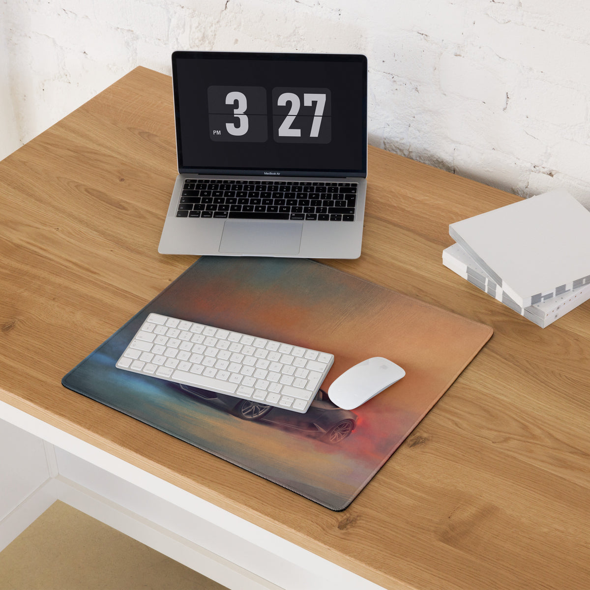 Lamborghini Huracán Inspired Shadow Edition Desk Mat – Heavy-Duty Rubber Base Mousepad