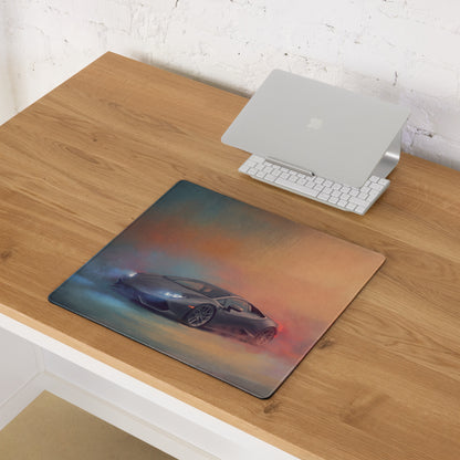 Lamborghini Huracán Inspired Shadow Edition Desk Mat – Heavy-Duty Rubber Base Mousepad