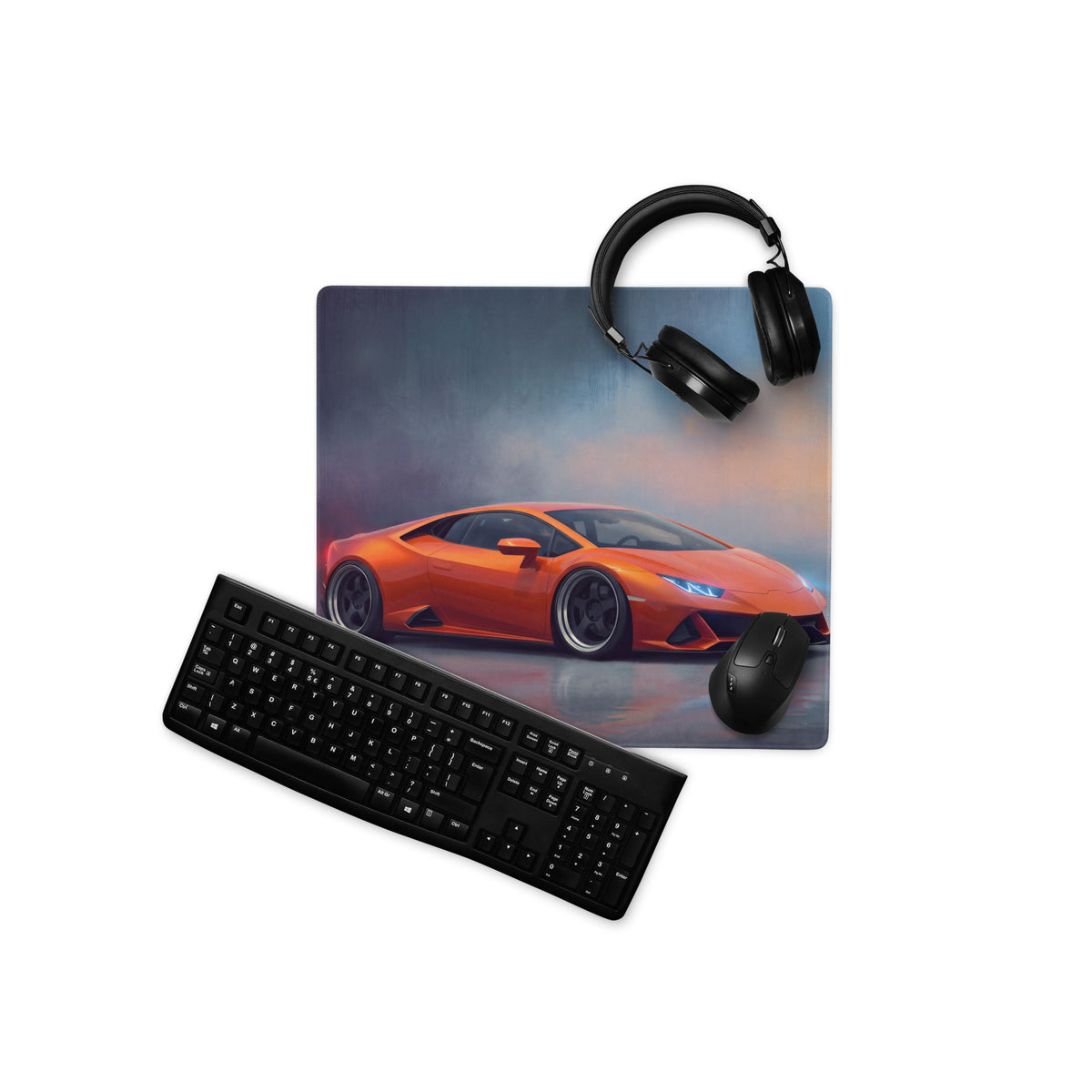 Lamborghini Huracán Inspired Arancio Desk Pad – Ultra-Glide XL Gaming Mouse Mat