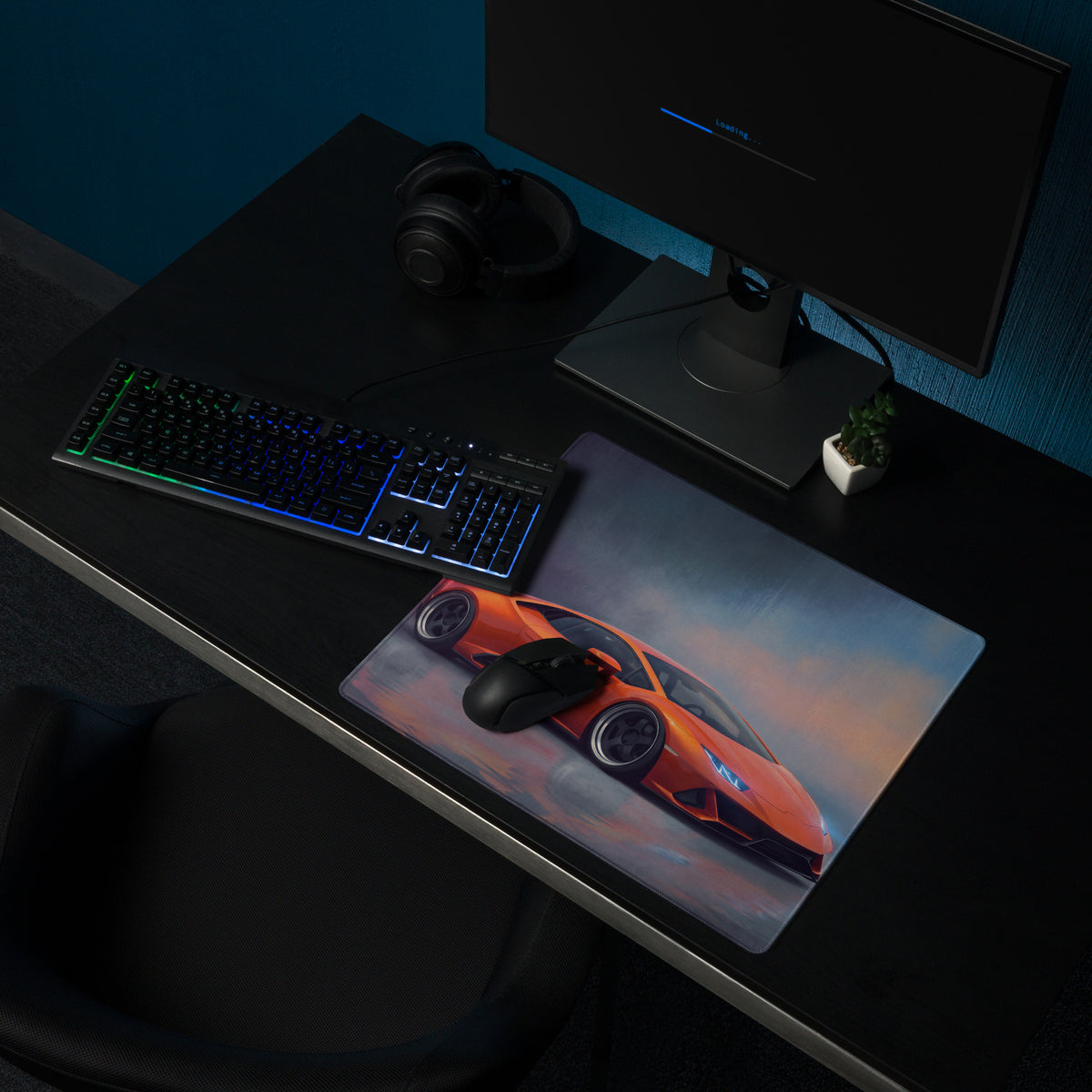 Lamborghini Huracán Inspired Arancio Desk Pad – Ultra-Glide XL Gaming Mouse Mat
