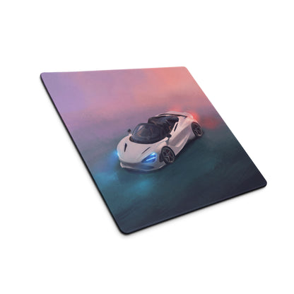 McLaren 720S Spider Inspired Pure White Desk Pad – Extended Non-Slip PC Mouse Mat