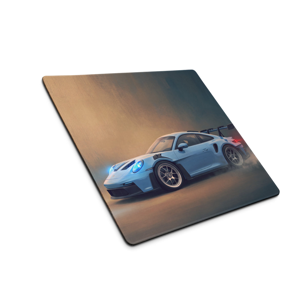 Porsche 911 GT3 RS Inspired Gulf Blue Desk Mat – Smooth Cloth PC Setup Mousepad
