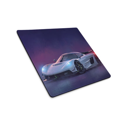 Koenigsegg Jesko Inspired Hypercar Desk Pad – Ultra-Glide Stitched Edge Gaming Mouse Mat