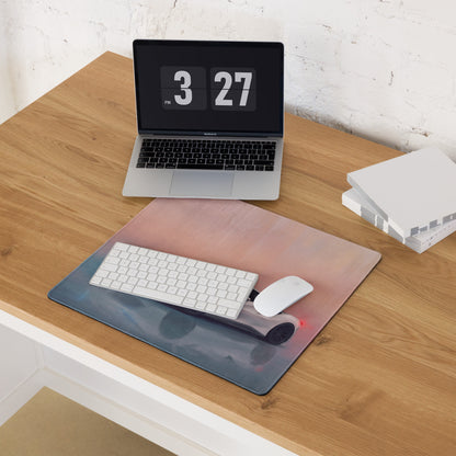 Ferrari 488 gtb inspired bianco edition xl gaming mousepad with gradient pink to blue design and red led edge lighting