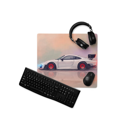 Porsche 935 Inspired Moby Dick Edition Desk Pad – Extended Stitched Edge Gaming Mouse Mat