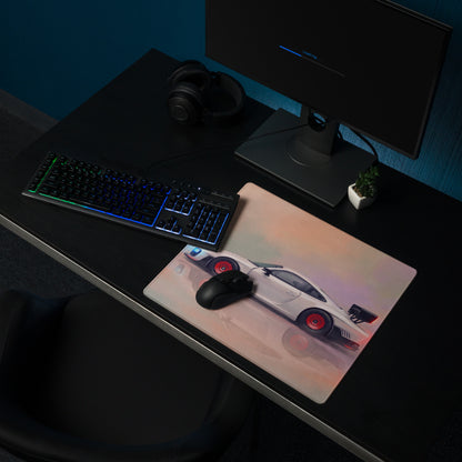 Porsche 935 Inspired Moby Dick Edition Desk Pad – Extended Stitched Edge Gaming Mouse Mat