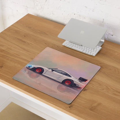 Porsche 935 Inspired Moby Dick Edition Desk Pad – Extended Stitched Edge Gaming Mouse Mat