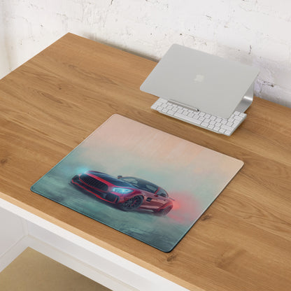 Red sports car graphic printed on rectangular non-slip mercedes-amg gt inspired carmine beast mousepad