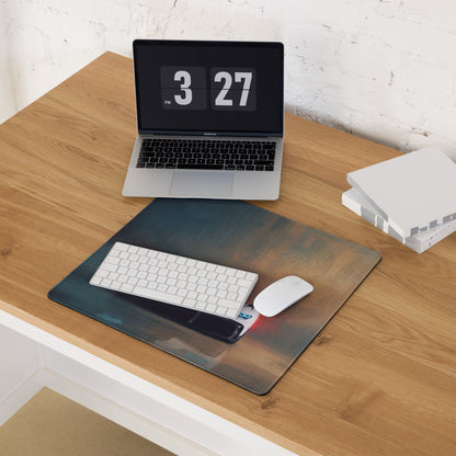 Bugatti chiron inspired pearl white extended non slip pc mouse pad with dark earthy brown and deep blue gradient design