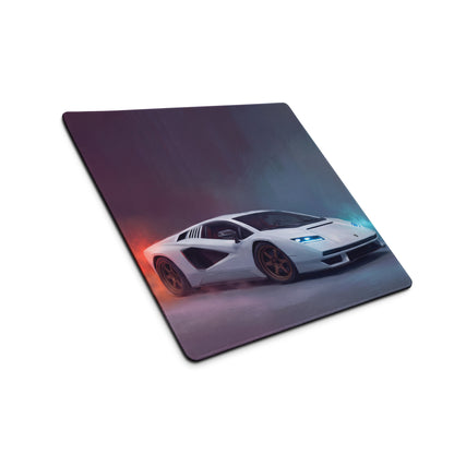 Lamborghini Countach Inspired Pearl Bronze Desk Mat – Low-Friction Cloth Setup Mousepad