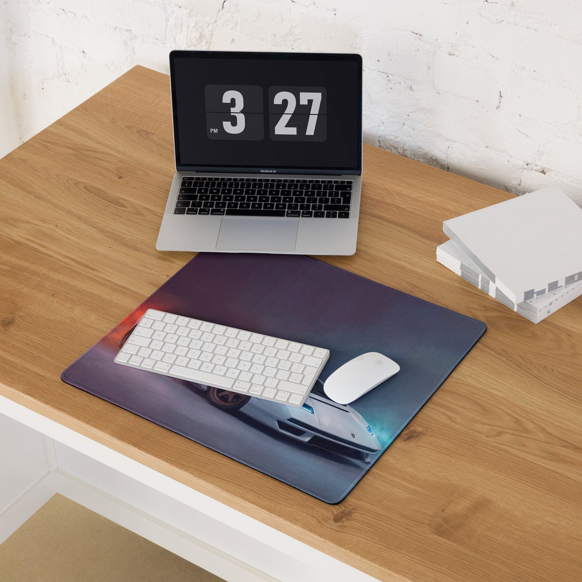 Lamborghini Countach Inspired Pearl Bronze Desk Mat – Low-Friction Cloth Setup Mousepad
