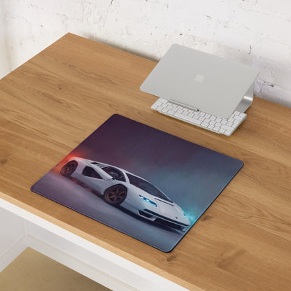 Lamborghini Countach Inspired Pearl Bronze Desk Mat – Low-Friction Cloth Setup Mousepad