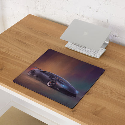 Black lamborghini huracán inspired stealth onyx rectangular mousepad with stitched edge for ultra-glide gaming use