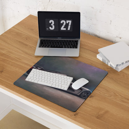 Black and gray koenigsegg regera inspired silver apex rear desk mat with glossy finish high precision xl gaming mousepad