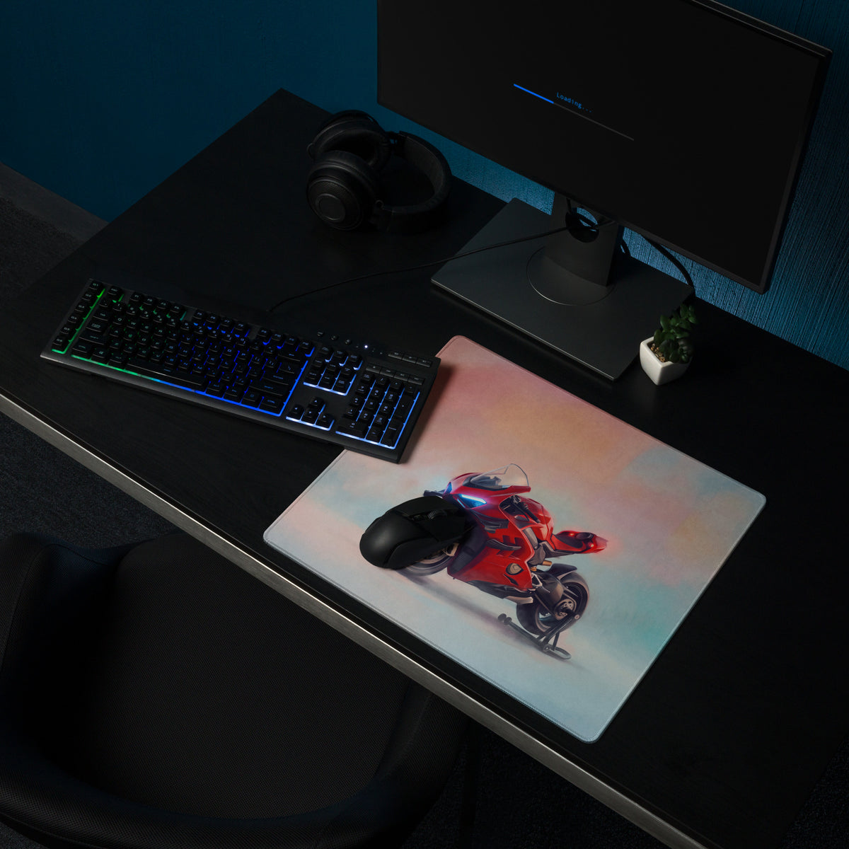 Ducati Panigale Inspired Gaming Mousepad, Large Desk Mat for Office & Setup