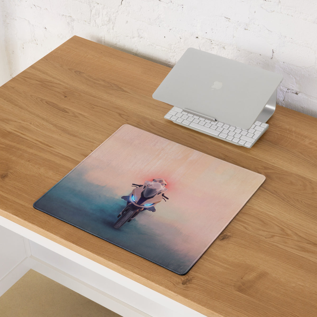 BMW S1000RR Inspired Desk Pad, Large Gaming Mousepad with Stitched Edges