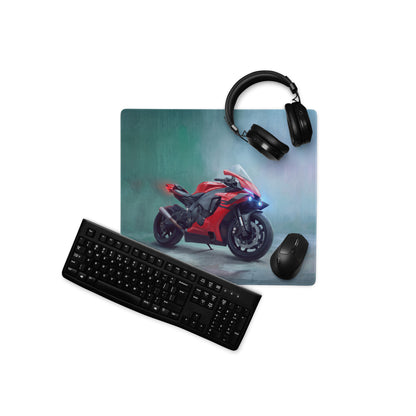 Yamaha R1 Inspired Extra Large Mousepad, Aesthetic Desk Mat for PC Gaming