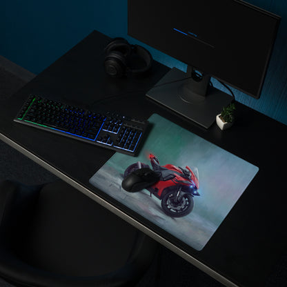 Yamaha R1 Inspired Extra Large Mousepad, Aesthetic Desk Mat for PC Gaming