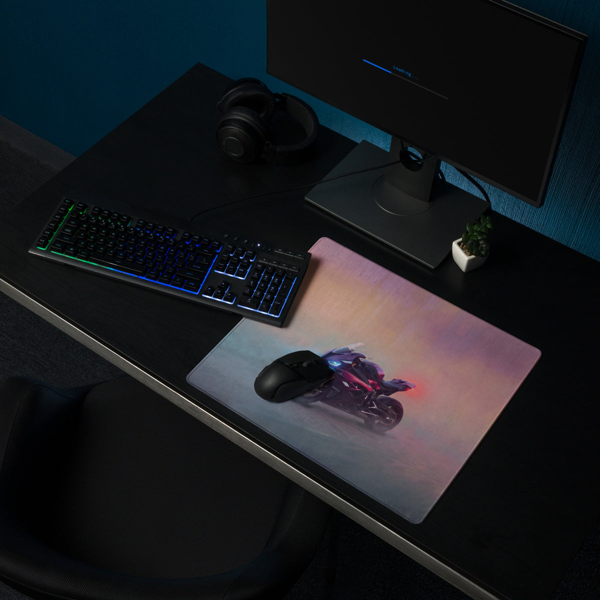 BMW S1000RR Inspired Supersport Desk Mat, Large Gaming Mousepad for Setup