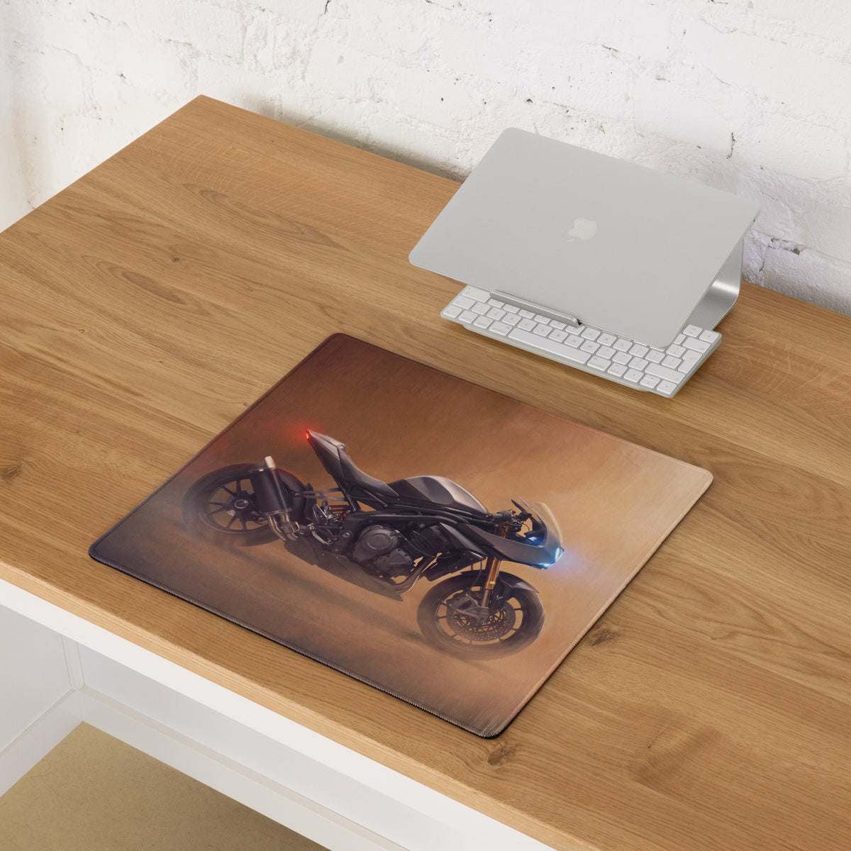Triumph Speed Triple 1200 RR Inspired Sport Bike Mouse Pad, Extended Desk Mat
