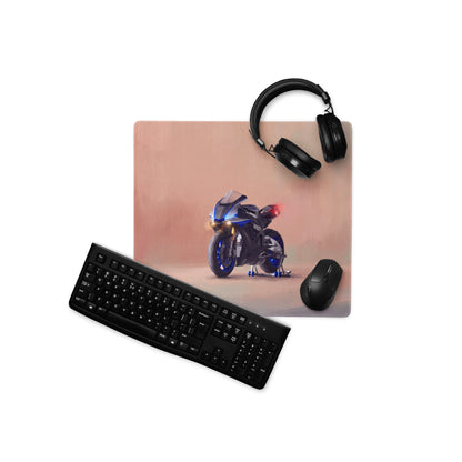 Yamaha R1 Inspired Motorcycle Mousepad, Aesthetic Desk Mat for PC Gaming
