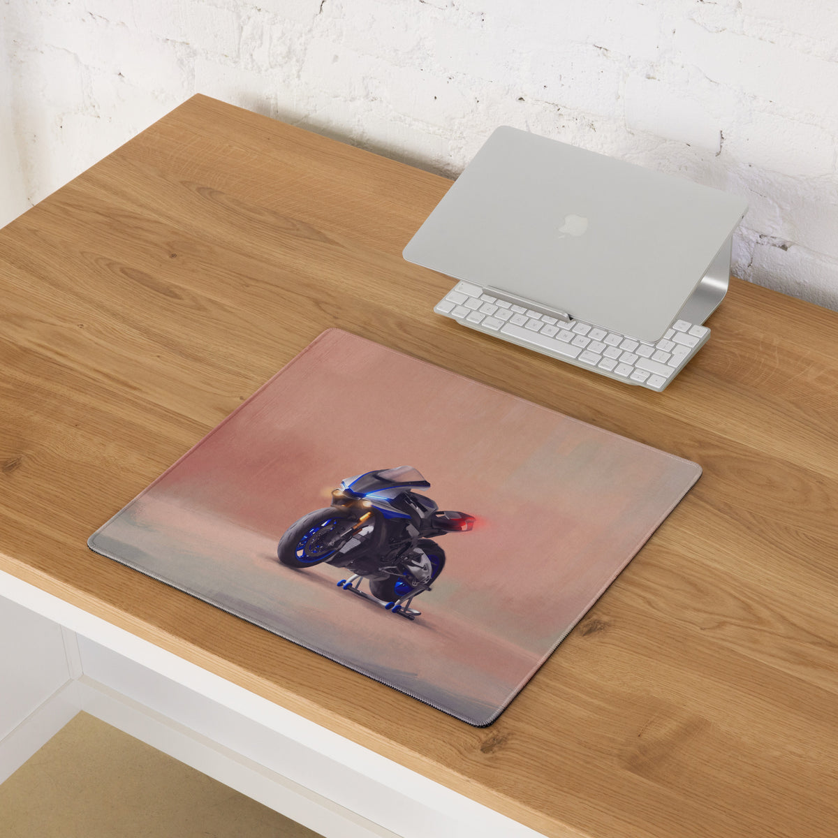 Yamaha R1 Inspired Motorcycle Mousepad, Aesthetic Desk Mat for PC Gaming