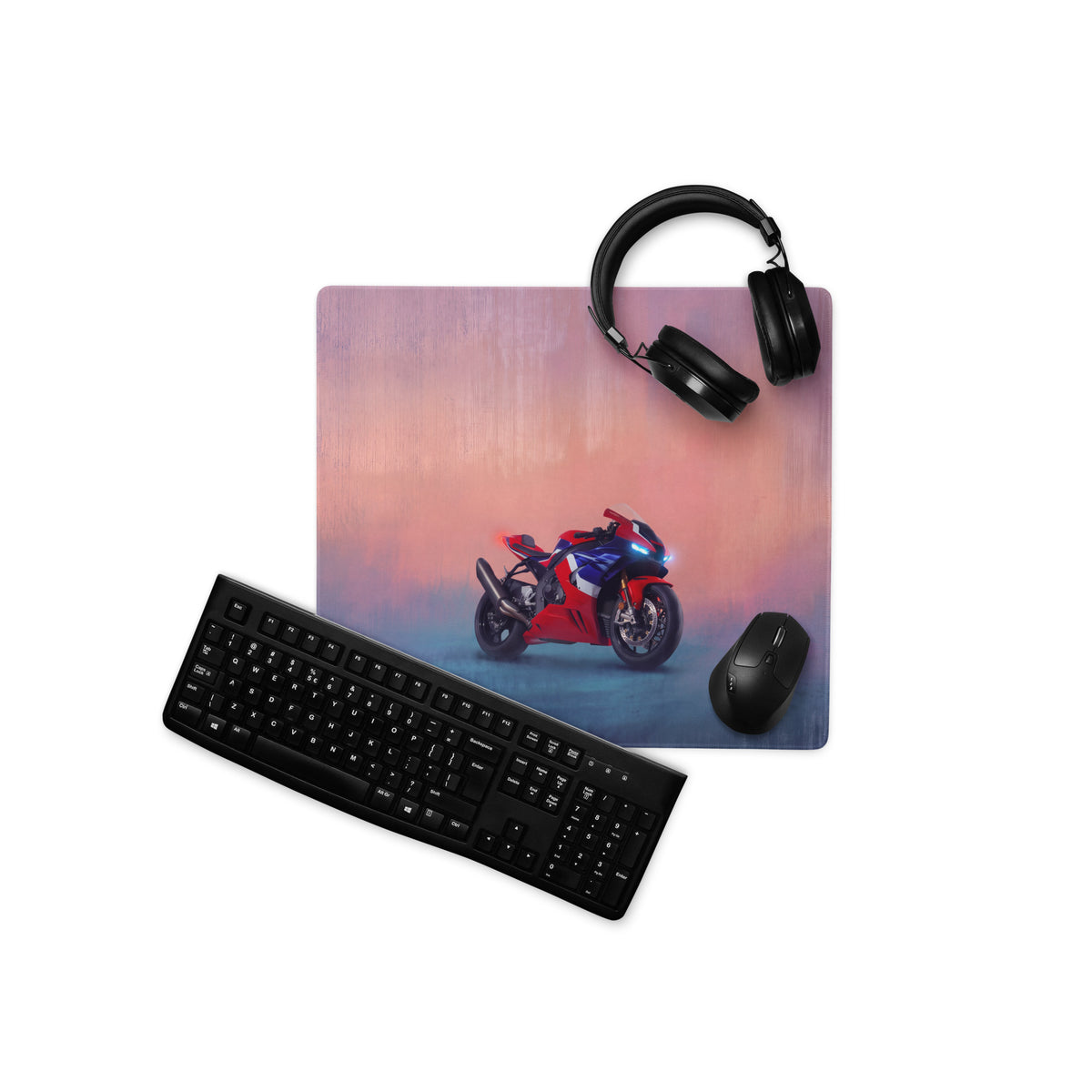 Honda Fireblade Inspired Extra Large Desk Mat, Aesthetic Mousepad for Gamers