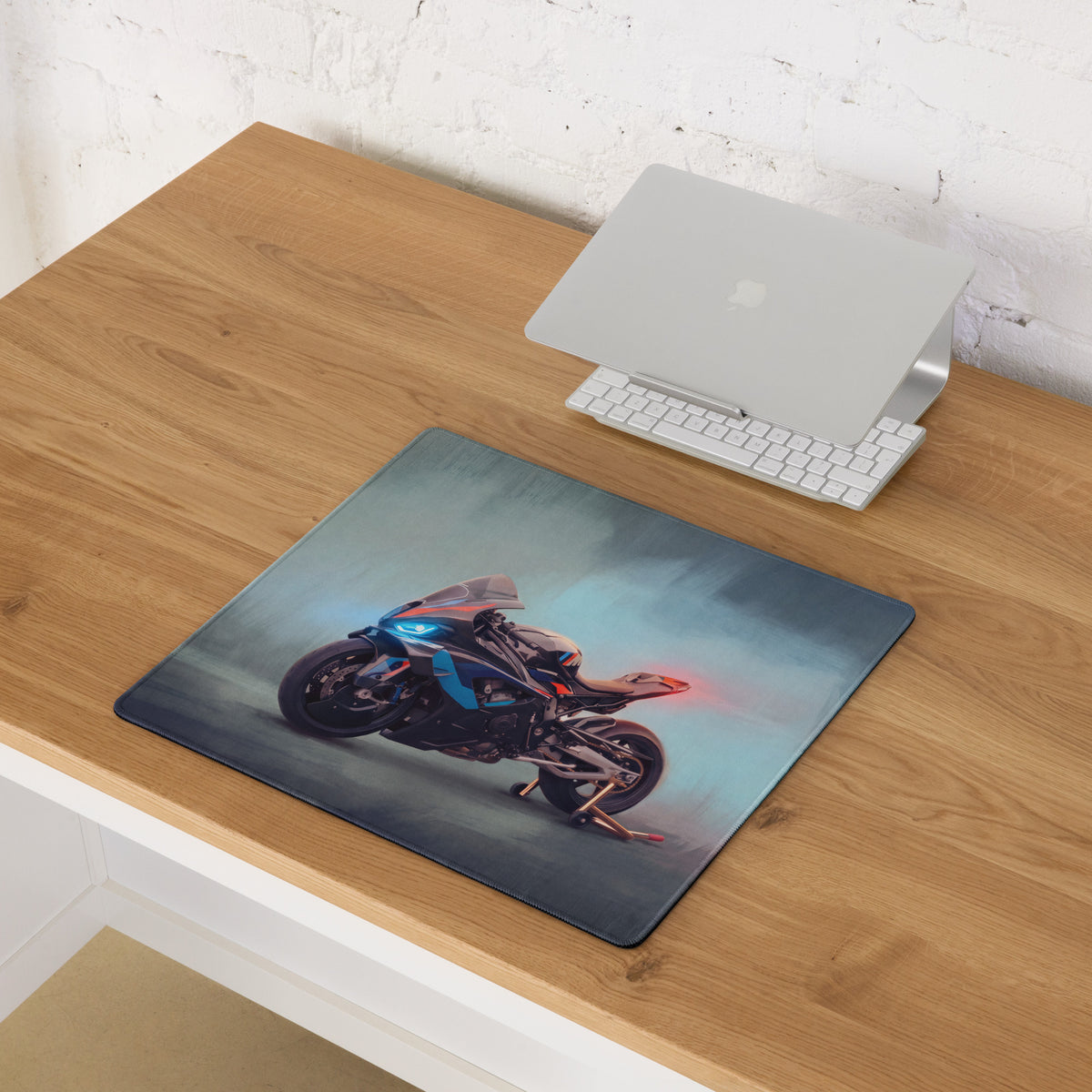 BMW M1000RR Inspired Gaming Mousepad, Oversized Desk Pad with Stitched Edges