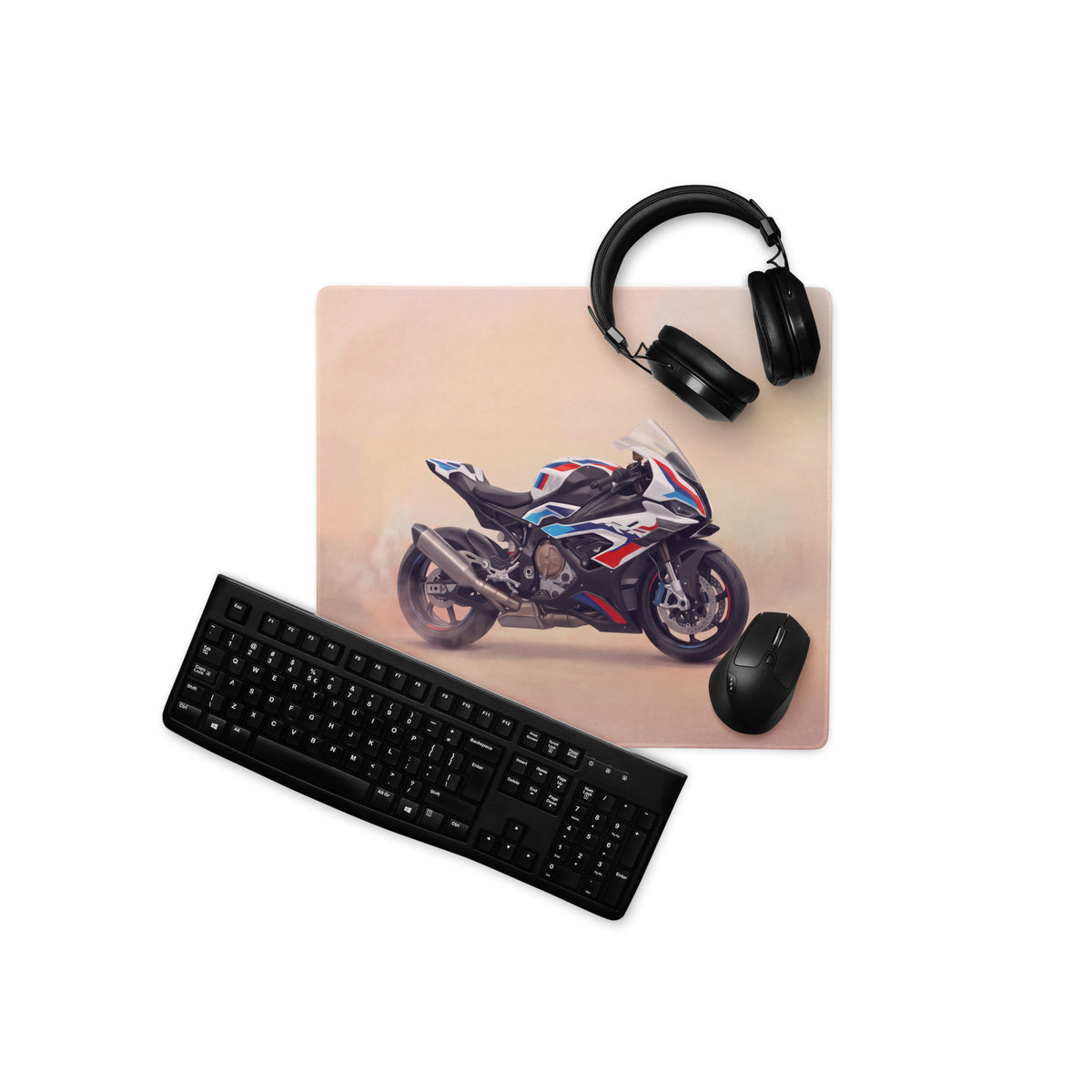 BMW S1000RR Inspired Extended Mouse Pad, Large Desk Mat for Gamers