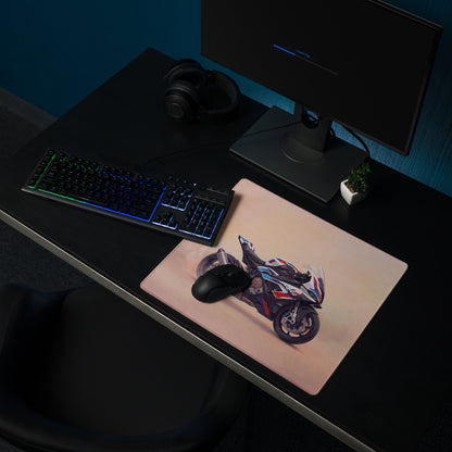 BMW S1000RR Inspired Extended Mouse Pad, Large Desk Mat for Gamers