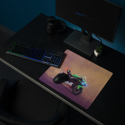 Kawasaki Ninja ZX-10R Inspired Gaming Mousepad, Oversized Desk Mat for PC Setup