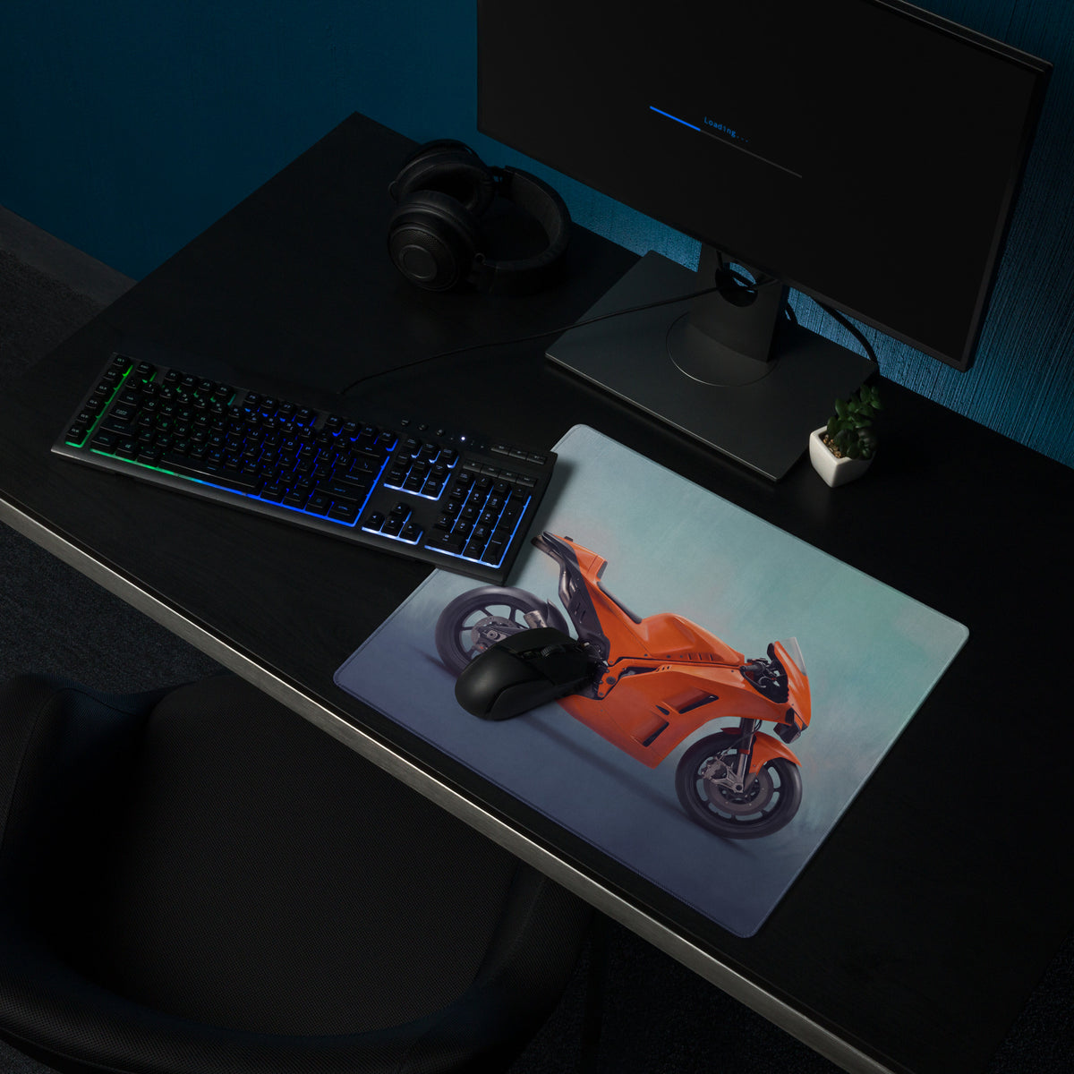 KTM RC8 Inspired Extra Large Desk Mat, Aesthetic Mousepad for Gamers